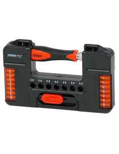 Set varfuri, biti, cu surubelnita, 37 buc, Torx, plate, Phillips, Strend Pro 2