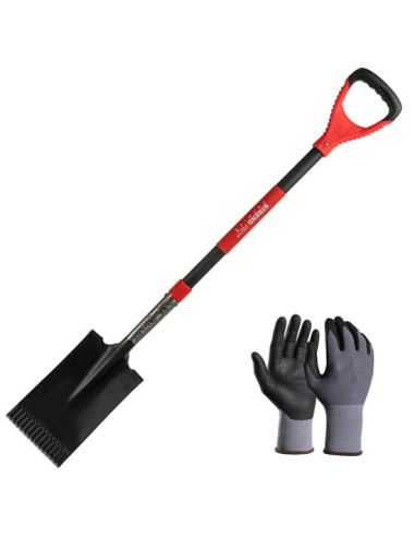 Set harlet, cazma, drept, capat zimtat, maner fibra sticla, 115 cm, cu manusi, RedShark