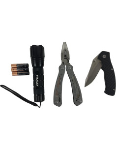 Stanley STHT81502-0, set 3 piese cutit, lanterna si cleste multifunctional