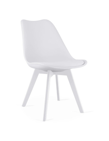 Set masa de toaleta/machiaj Irina + scaun Mark, alb, cu oglinda si LED-uri, 94x43x141 cm