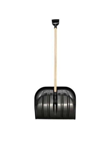Lopata pentru zapada cu coada de lemn, protectie metalica, 45x39 cm