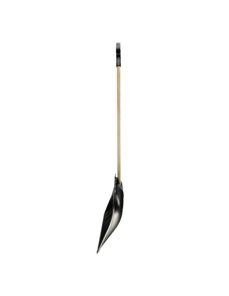 Lopata pentru zapada cu coada de lemn, protectie metalica, 45x39 cm