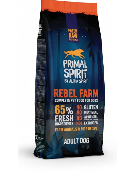 Hrană Câini Primal Spirit Rebel Farm 12kg - 65% Carne