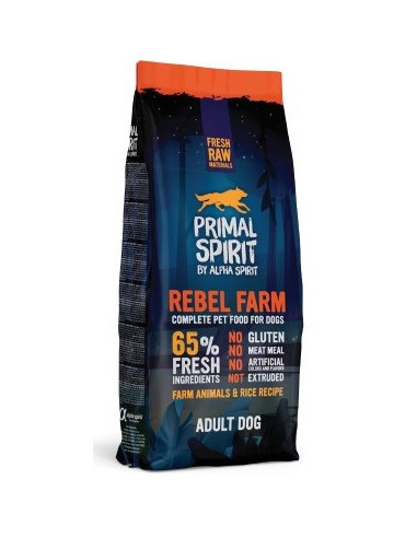 Hrană Câini Primal Spirit Rebel Farm 12kg - 65% Carne