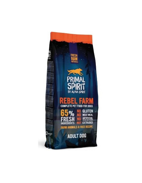 Hrană Câini Primal Spirit Rebel Farm 12kg - 65% Carne