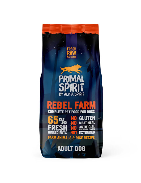 Hrană Câini Primal Spirit Rebel Farm 12kg - 65% Carne