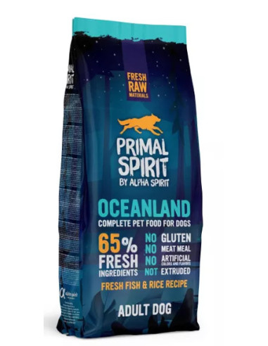 Primal Spirit Ocean Fish 12kg - Hrana Peste Caini 65% Proaspat