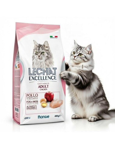 LeChat Excellence Adult Pui – Hrană Super Premium Pisici, 400g