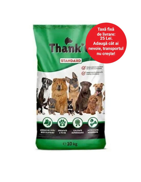 Hrană Câini Thank'Q 10kg Vită - Doar 49 Lei | Best-Shop