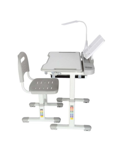 Birou reglabil copii cu scaun și lampă LED | Best-Shop