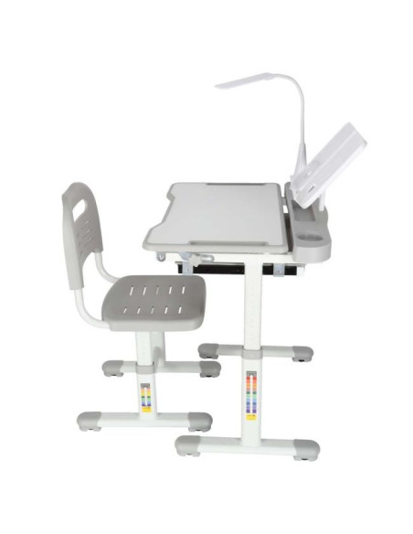 Birou reglabil copii cu scaun și lampă LED | Best-Shop