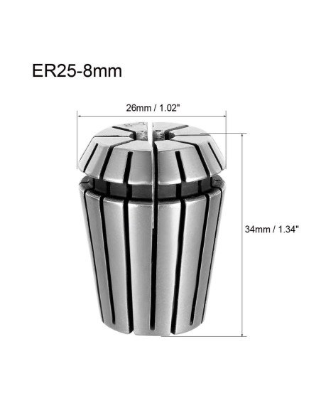 Bucsa elastica ER25, prindere 8.0 mm
