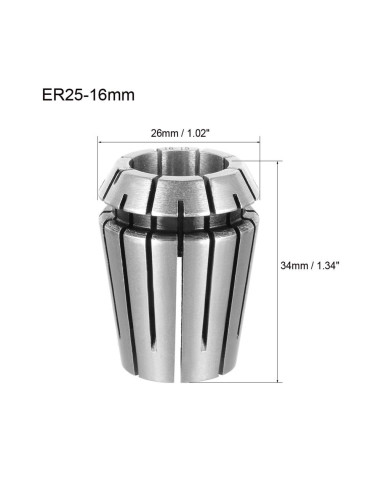 Bucsa elastica ER25, prindere 16.0 mm