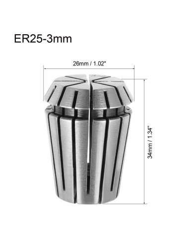 Bucsa elastica ER25, prindere 3.0 mm