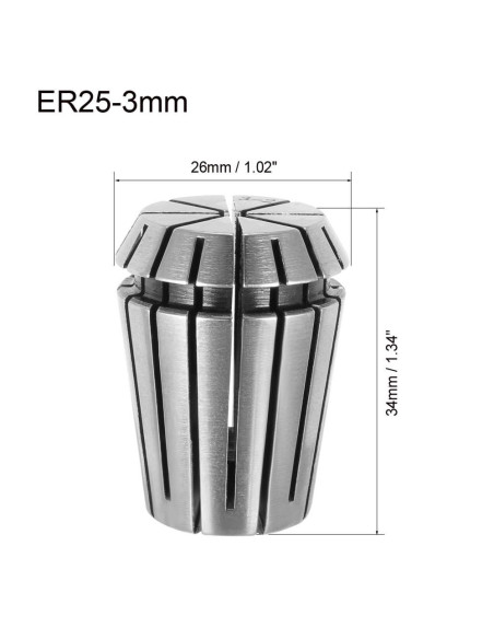 Bucsa elastica ER25, prindere 3.0 mm