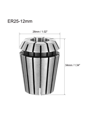 Bucsa elastica ER25, prindere 12.0 mm