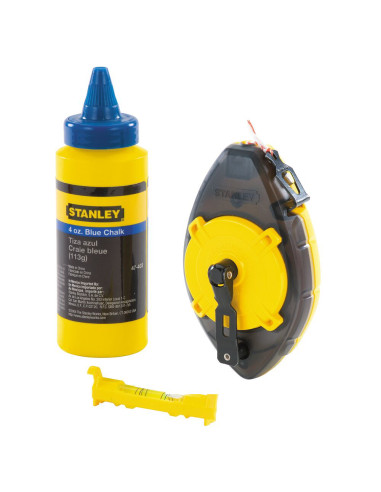 Stanley 0-47-465, set pentru trasat powerwinder cu flacon cu praf de creta albastra, blister