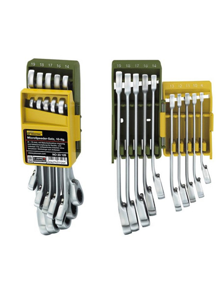 Set chei combinate cu clichet, Proxxon 23126, 8-19mm, 10 piese