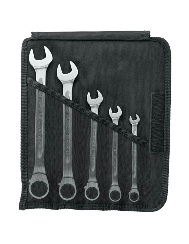 Set 5 chei combinate cu clichet open-ratch Stahlwille 17/5