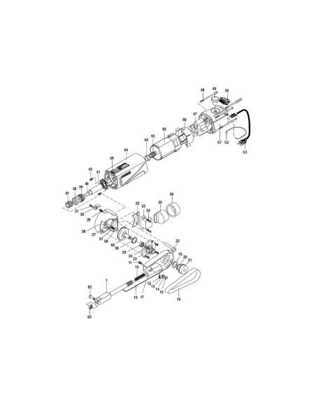 Proxxon, 28536.65A-Piesa de schimb,motor incl -54, -55, -65