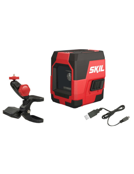 SKIL 1910 AA Nivela laser cu linie în cruce, lumina rosie, raza actiune 15m, prindere trepied 1/4, Accu Li-Ion, include incarcat