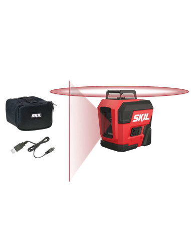 SKIL 1960 DA Nivela laser cu linie în cruce 360 garde, lumina rosie, raza actiune 20m, Accu Li-Ion, include incarcator micro USB