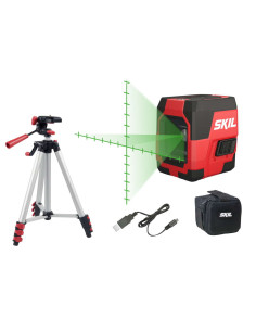 SKIL 1911 DA Nivela laser cu linie în cruce, lumina verde, raza actiune 20m, prindere trepied 1/4, Accu Li-Ion, include incarcat