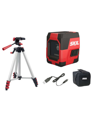 SKIL 1911 DA Nivela laser cu linie în cruce, lumina verde, raza actiune 20m, prindere trepied 1/4, Accu Li-Ion, include incarcat
