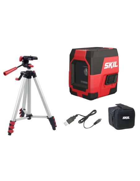 SKIL 1911 DA Nivela laser cu linie în cruce, lumina verde, raza actiune 20m, prindere trepied 1/4, Accu Li-Ion, include incarcat