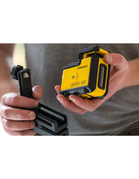 Stanley STHT77640-1, nivela laser cross 360 grade, cu linie in cruce, lumina rosie, prindere trepied, Quicklink, raza actiune 20