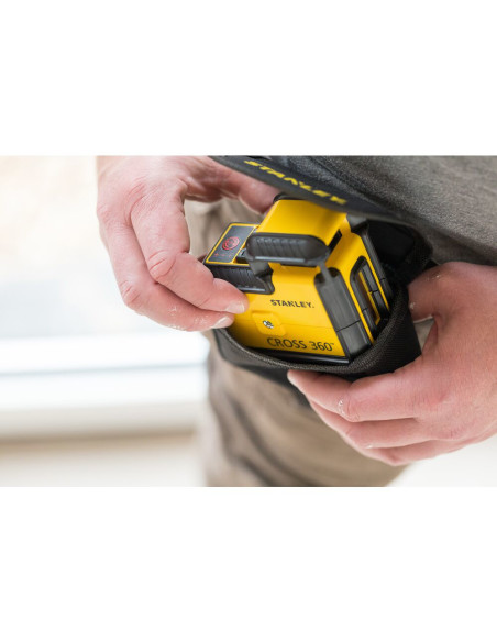 Stanley STHT77640-1, nivela laser cross 360 grade, cu linie in cruce, lumina rosie, prindere trepied, Quicklink, raza actiune 20