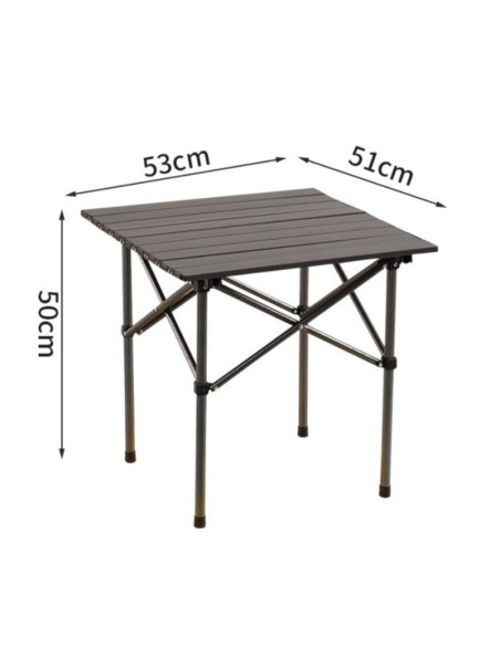 Masa pliabila pentru gradina, camping sau pescuit, maro, tip valiza, JollyMag, SC10BR, 53x51x50 cm