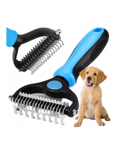 Pieptene de tuns caini si pisici, pentru descalcire blana, anti-naparlire, par lung si scurt, JollyMag, SCZ04
