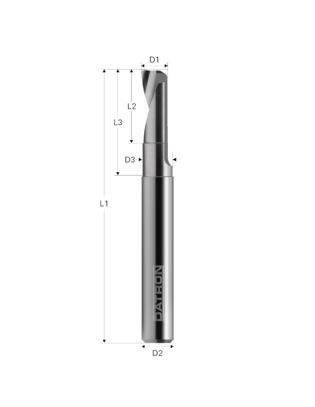 Freza cu 1 canelura, Datron 0068808K, 8.0x17.0x8.0mm