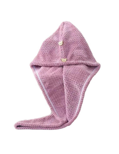 Prosop de par, pentru baie, plaja sau piscina, roz, 100% microfibra, absorbant, 65x25 cm, JollyMag, REC52WZ3