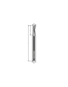 Freza cu 1 canelura, Datron 0068608E, 0.8x3.175mm 2