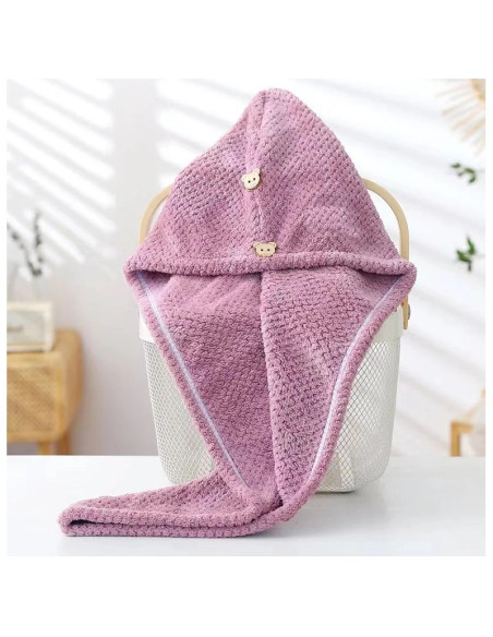 Prosop de par, pentru baie, plaja sau piscina, roz, 100% microfibra, absorbant, 65x25 cm, JollyMag, REC52WZ3