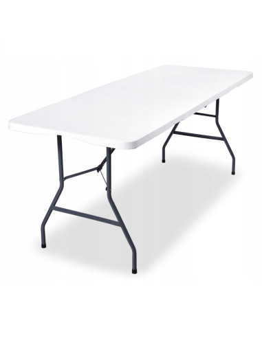Masa pliabila alba, pentru gradina, camping sau pescuit, tip valiza, JollyMag, SC02, 70x180 cm