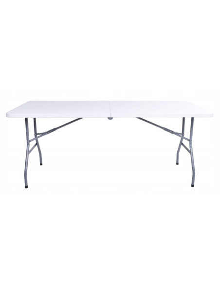 Masa pliabila alba, pentru gradina, camping sau pescuit, tip valiza, JollyMag, SC02, 70x180 cm