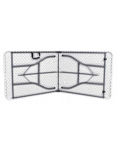 Masa pliabila alba, pentru gradina, camping sau pescuit, tip valiza, JollyMag, SC02, 70x180 cm