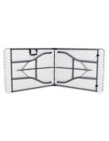 Masa pliabila alba, pentru gradina, camping sau pescuit, tip valiza, JollyMag, SC02, 70x180 cm