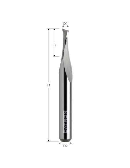 Freza cu 2 caneluri, HSC+, pt. plastic, Datron 0068815A, 1.5x6.0x3.0mm