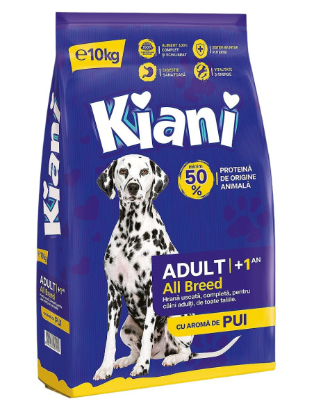 Hrana uscata pentru caini Kiani cu Pui 10 kg