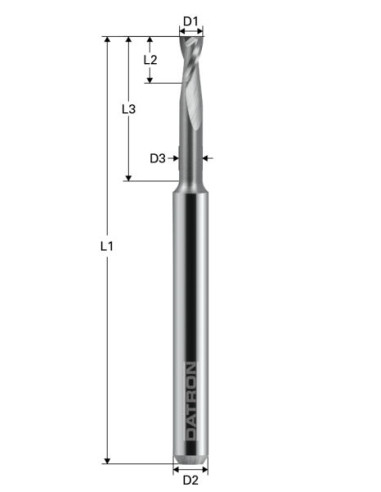 Freza de adancime, Toric Cut, 2 caneluri, Datron 0078806, 6.0x10.0x6.0mm