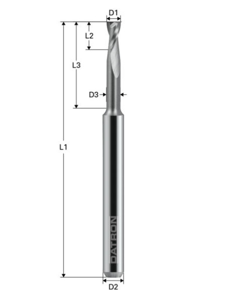 Freza de adancime, Toric Cut, 2 caneluri, Datron 0078806, 6.0x10.0x6.0mm