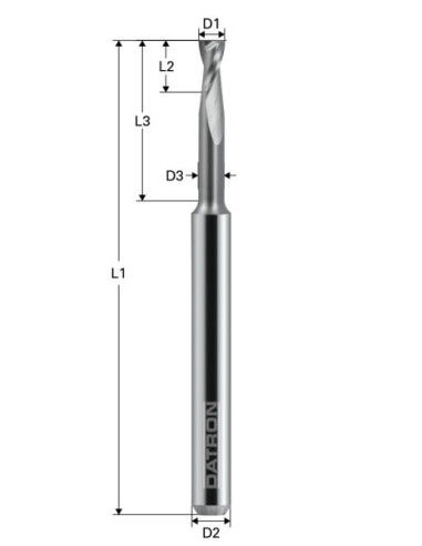 Freza de adancime, Toric Cut, 2 caneluri, Datron 00781034, 4.0x8.0x6.0mm