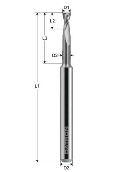Freza de adancime, Toric Cut, 2 caneluri, Datron 00781034, 4.0x8.0x6.0mm