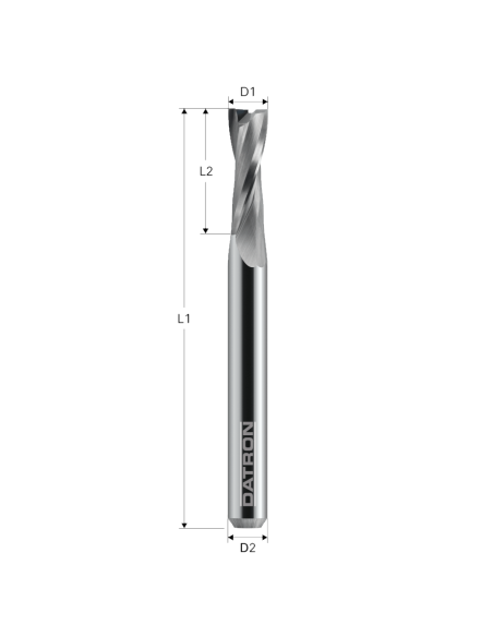 Freza cu 2 caneluri, HSC Fire, Datron 0068876S, 6.0x12.0x6.0mm