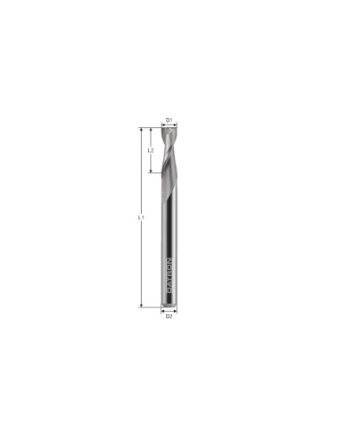 Freza cu 2 caneluri, Datron 0068605, 0.5x3.0x3.175mm