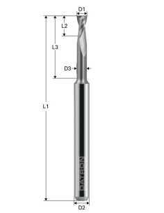 Freza de adancime, Toric Cut, 2 caneluri, Datron 0078808, 8.0x10.0x7.7mm 2